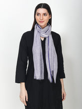 Load image into Gallery viewer, Blue and white stripe design cotton stole