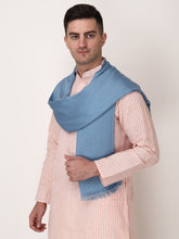 Load image into Gallery viewer, Blue color unisex winter stole