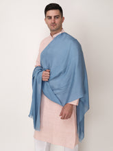Load image into Gallery viewer, Blue color unisex winter stole