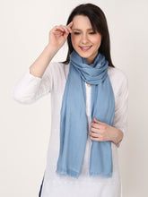Load image into Gallery viewer, Blue color unisex winter stole