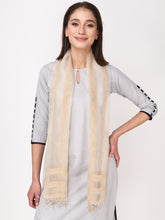 Load image into Gallery viewer, Natural Tussar and Noil silk stole