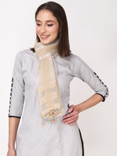 Load image into Gallery viewer, Natural Tussar and Noil silk stole