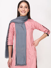 Load image into Gallery viewer, Grey color unisex winter stole