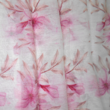 Load image into Gallery viewer, Pink large floral Digital print Silk and Cotton stole