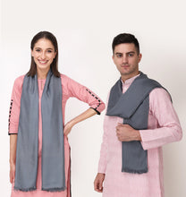 Load image into Gallery viewer, Grey color unisex winter stole