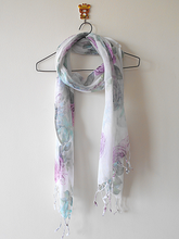 Load image into Gallery viewer, Light Pink Floral Digital Print Silk and Cotton stole