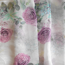 Load image into Gallery viewer, Light Pink Floral Digital Print Silk and Cotton stole