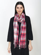 Load image into Gallery viewer, Red check design pure cotton stole
