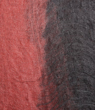 Load image into Gallery viewer, Pure silk black and rust colour stole
