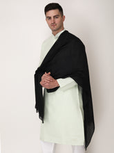 Load image into Gallery viewer, Black color unisex winter stole
