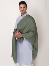 Load image into Gallery viewer, Olive color unisex winter stole
