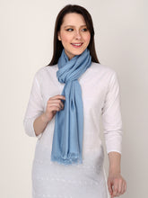 Load image into Gallery viewer, Blue color unisex winter stole
