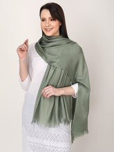 Load image into Gallery viewer, Olive color unisex winter stole
