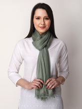 Load image into Gallery viewer, Olive color unisex winter stole
