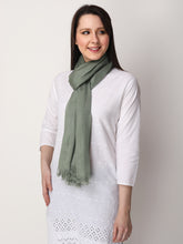 Load image into Gallery viewer, Olive color unisex winter stole
