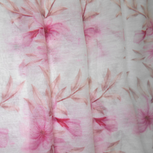 Load image into Gallery viewer, Pink large floral Digital print Silk and Cotton stole
