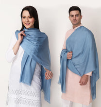 Load image into Gallery viewer, Blue color unisex winter stole
