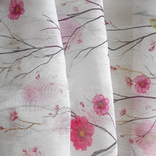 Load image into Gallery viewer, Pink Floral Digital Print Silk and Cotton stole
