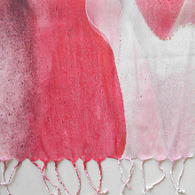 Load image into Gallery viewer, Red Abstract Digital Print Silk and Cotton stole
