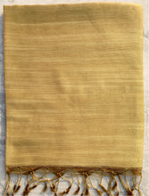 Load image into Gallery viewer, Handwoven Gold Tussar &amp; Viscose Stole – Bhagalpur Silk Blend
